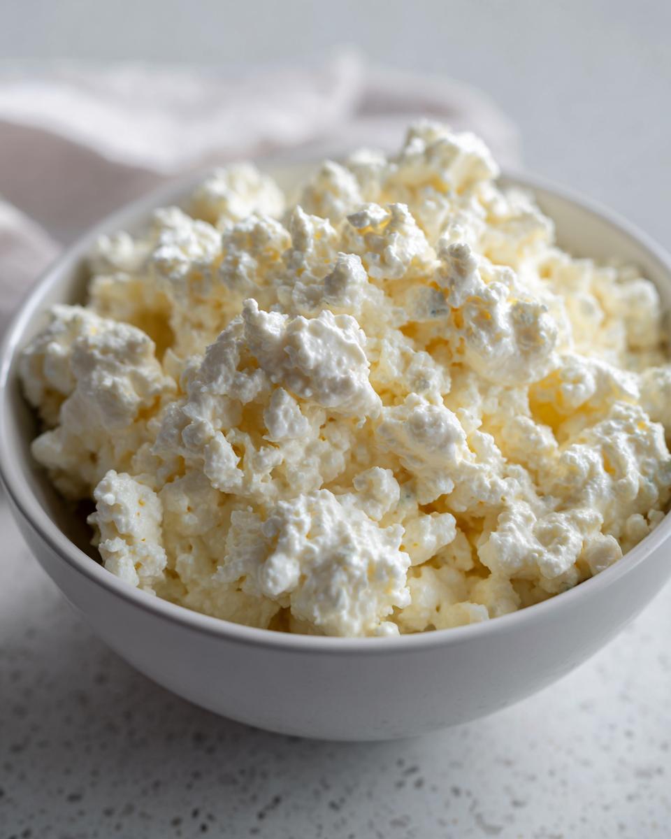 Close-up of crumbled blue cheese in a white bowl, an ingredient for blue cheese dip.