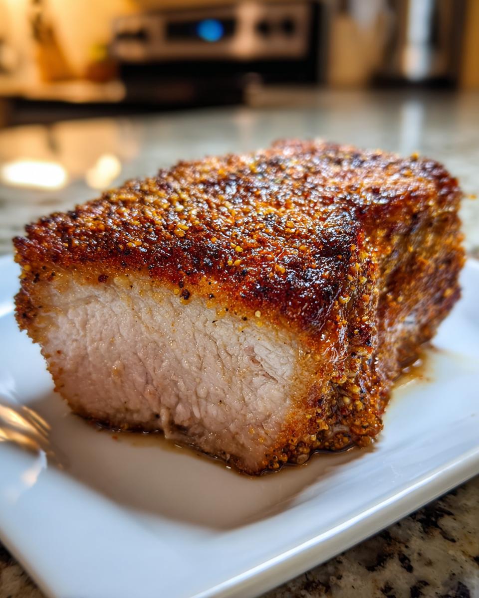Close-up of a perfectly cooked, juicy baked chicken breast slice showing seasoned crust and tender white meat.